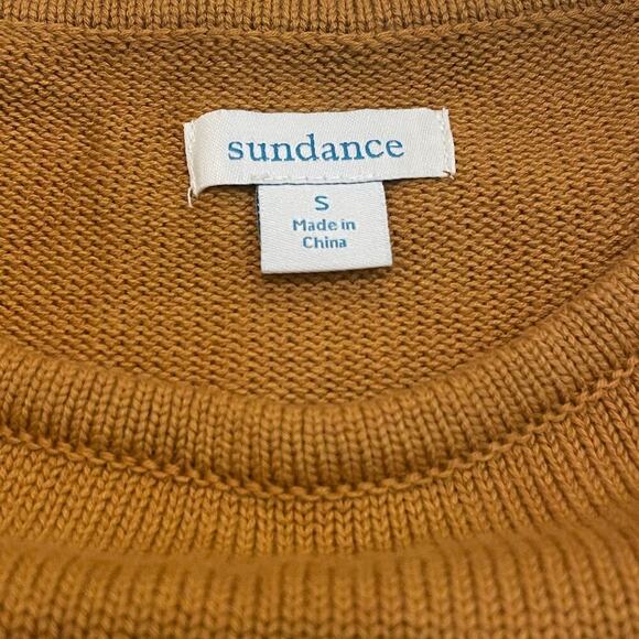 Sundance S Rust Knit Sweater | Supima Cotton Wool Blend, Tie Sleeve Detail NWOT - Picture 2 of 8